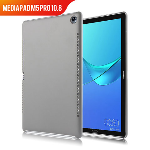 Huawei MediaPad M5 Pro 10.8用ケース 高級感 手触り良いレザー柄 ファーウェイ グレー