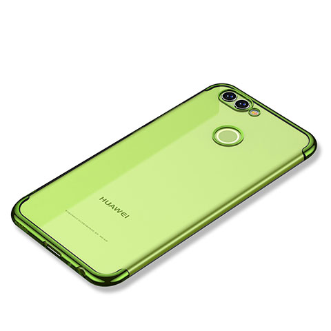 Huawei Nova 2 Plus用極薄ソフトケース シリコンケース 耐衝撃 全面保護 クリア透明 H02 ファーウェイ グリーン