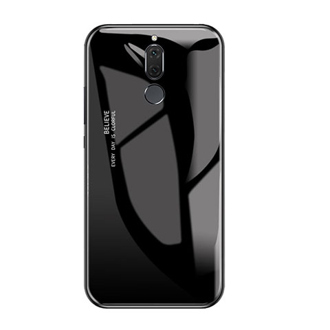 Huawei Nova 2i用ハイブリットバンパーケース プラスチック 鏡面 虹 グラデーション 勾配色 カバー ファーウェイ ブラック