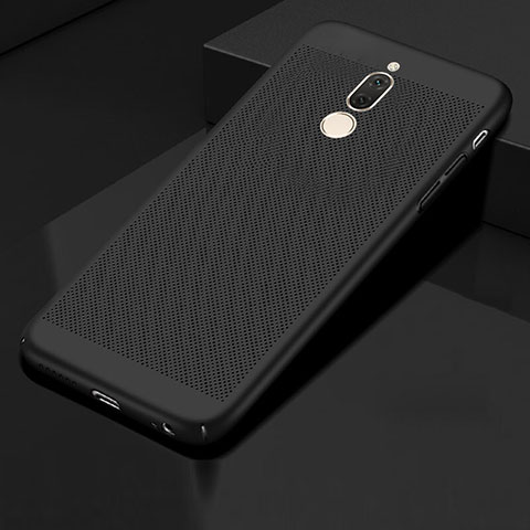 Huawei Nova 2i用ハードケース プラスチック メッシュ デザイン カバー ファーウェイ ブラック