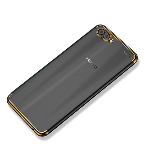 Huawei Nova 2S用極薄ソフトケース シリコンケース 耐衝撃 全面保護 クリア透明 H02 ファーウェイ ゴールド