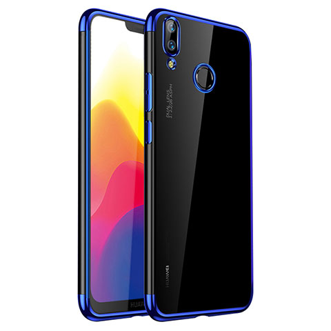 Huawei Nova 3e用極薄ソフトケース シリコンケース 耐衝撃 全面保護 クリア透明 H01 ファーウェイ ネイビー