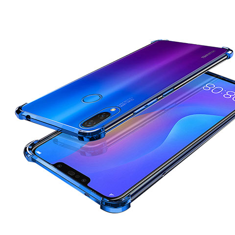 Huawei Nova 3i用極薄ソフトケース シリコンケース 耐衝撃 全面保護 クリア透明 H01 ファーウェイ ネイビー