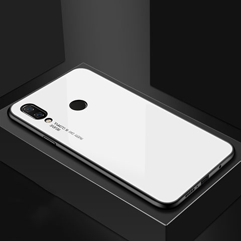 Huawei Nova 3i用ハイブリットバンパーケース プラスチック パターン 鏡面 カバー ファーウェイ ホワイト