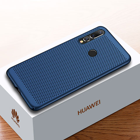 Huawei Nova 4用ハードケース プラスチック メッシュ デザイン カバー ファーウェイ ネイビー