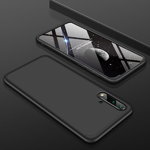 Huawei Nova 5用ハードケース プラスチック 質感もマット 前面と背面 360度 フルカバー P01 ファーウェイ ブラック
