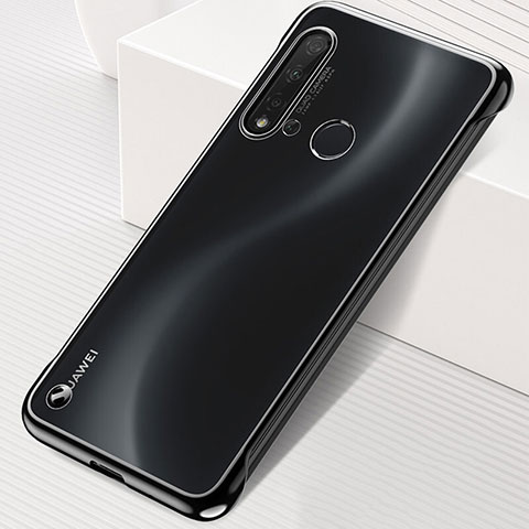 Huawei Nova 5i用ハードカバー クリスタル クリア透明 S04 ファーウェイ ブラック