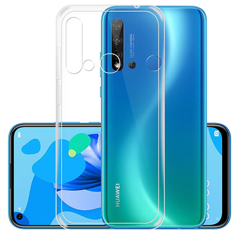 Huawei Nova 5i用極薄ソフトケース シリコンケース 耐衝撃 全面保護 クリア透明 K01 ファーウェイ クリア