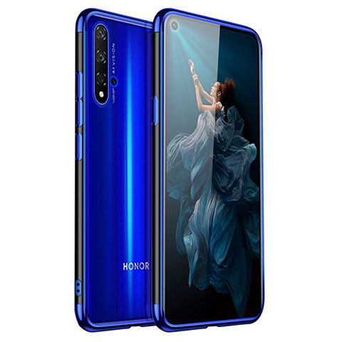 Huawei Nova 5T用極薄ソフトケース シリコンケース 耐衝撃 全面保護 クリア透明 H02 ファーウェイ ネイビー