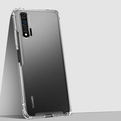 Huawei Nova 6 5G用ハイブリットバンパーケース クリア透明 プラスチック 鏡面 カバー H02 ファーウェイ クリア