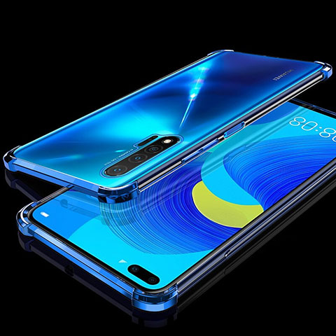 Huawei Nova 6用極薄ソフトケース シリコンケース 耐衝撃 全面保護 クリア透明 S03 ファーウェイ ネイビー