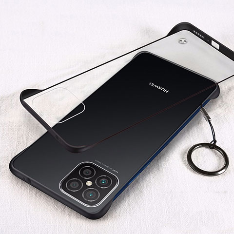 Huawei Nova 8 SE 5G用ハードカバー クリスタル クリア透明 H01 ファーウェイ ブラック