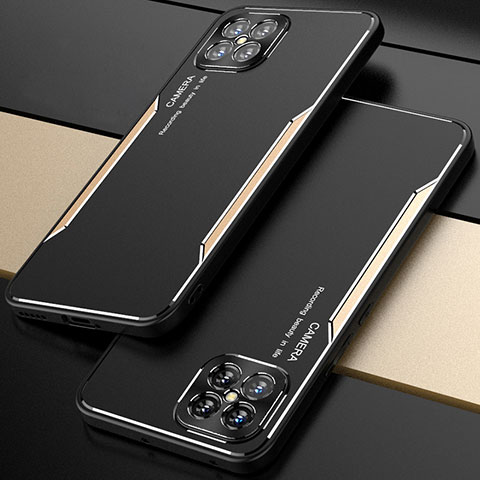 Huawei Nova 8 SE 5G用ケース 高級感 手触り良い アルミメタル 製の金属製 カバー T01 ファーウェイ ゴールド
