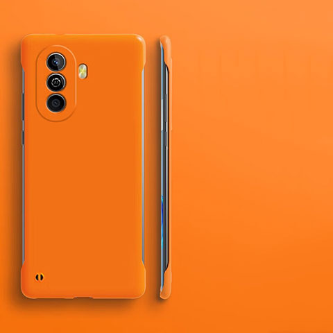 Huawei Nova Y70用ハードケース プラスチック 質感もマット フレームレス カバー ファーウェイ オレンジ