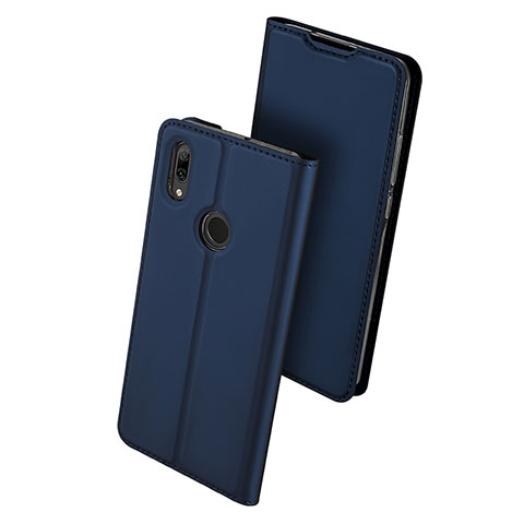 Huawei P Smart (2019)用手帳型 レザーケース スタンド カバー L01 ファーウェイ ネイビー