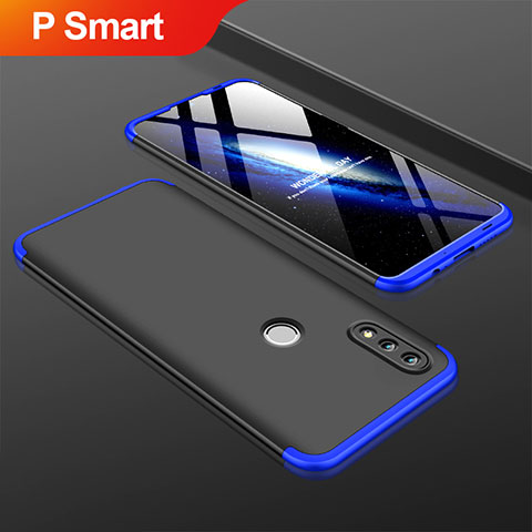 Huawei P Smart (2019)用ハードケース プラスチック 質感もマット 前面と背面 360度 フルカバー ファーウェイ ネイビー・ブラック