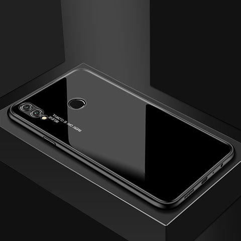 Huawei P Smart (2019)用ハイブリットバンパーケース プラスチック 鏡面 カバー ファーウェイ ブラック
