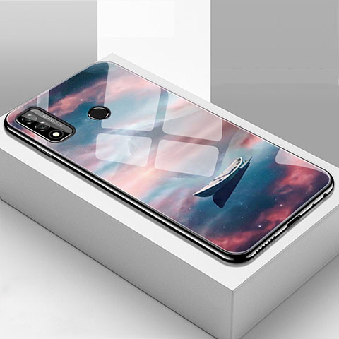 Huawei P Smart (2020)用ハイブリットバンパーケース プラスチック 鏡面 カバー T01 ファーウェイ ブラウン