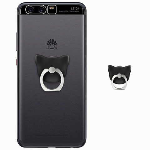 Huawei P10用極薄ソフトケース シリコンケース 耐衝撃 全面保護 クリア透明 アンド指輪 ファーウェイ クリア