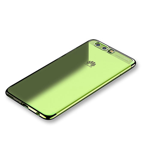 Huawei P10 Plus用極薄ソフトケース シリコンケース 耐衝撃 全面保護 クリア透明 S01 ファーウェイ グリーン