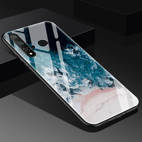 Huawei P20 Lite (2019)用ハイブリットバンパーケース プラスチック パターン 鏡面 カバー S03 ファーウェイ グリーン