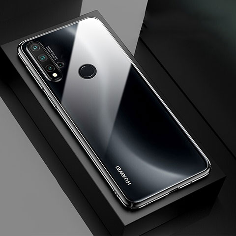 Huawei P20 Lite (2019)用ハードカバー クリスタル クリア透明 S05 ファーウェイ ブラック