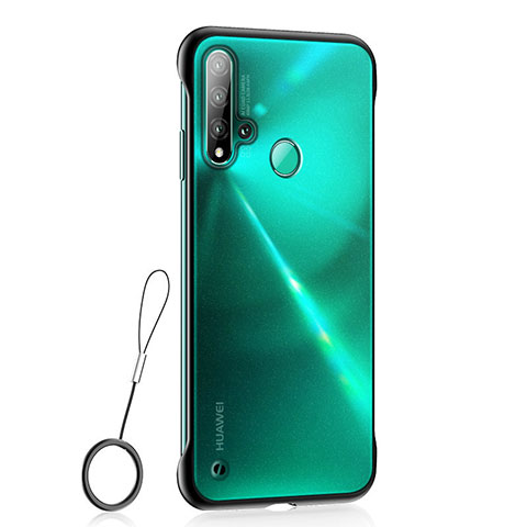 Huawei P20 Lite (2019)用極薄ケース クリア透明 プラスチック 質感もマットU01 ファーウェイ ブラック