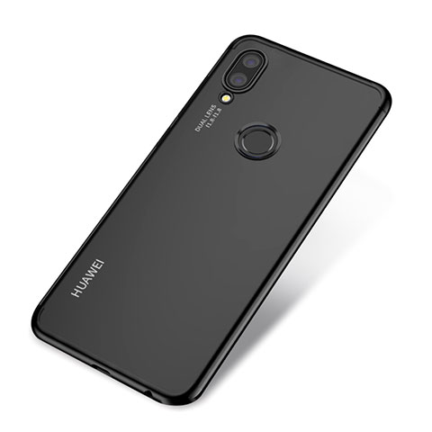 Huawei P20 Lite用極薄ソフトケース シリコンケース 耐衝撃 全面保護 クリア透明 H03 ファーウェイ ブラック