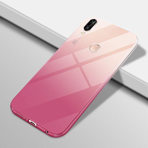 Huawei P20 Lite用極薄ソフトケース グラデーション 勾配色 クリア透明 G01 ファーウェイ ピンク