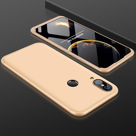Huawei P20 Lite用ハードケース プラスチック 質感もマット 前面と背面 360度 フルカバー ファーウェイ ゴールド