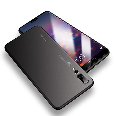 Huawei P20 Pro用極薄ケース クリア透明 プラスチック ファーウェイ ブラック