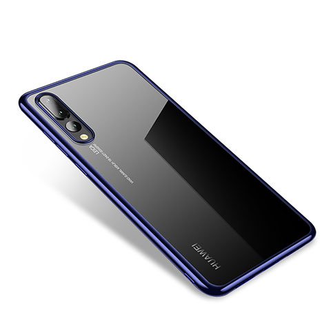 Huawei P20 Pro用極薄ソフトケース シリコンケース 耐衝撃 全面保護 クリア透明 H04 ファーウェイ ネイビー