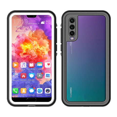 Huawei P20 Pro用完全防水ケース ハイブリットバンパーカバー 高級感 手触り良い 360度 ファーウェイ ホワイト