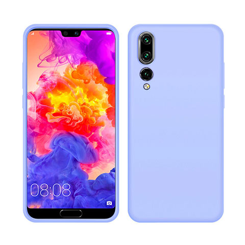 Huawei P20 Pro用360度 フルカバー極薄ソフトケース シリコンケース 耐衝撃 全面保護 バンパー C05 ファーウェイ パープル