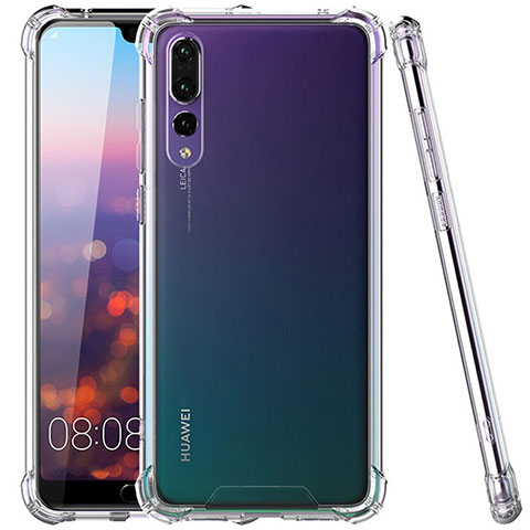 Huawei P20 Pro用極薄ソフトケース シリコンケース 耐衝撃 全面保護 クリア透明 K02 ファーウェイ クリア