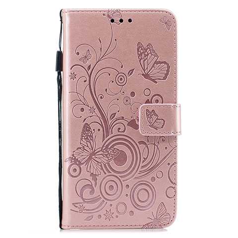 Huawei P30用手帳型 レザーケース スタンド カバー L05 ファーウェイ ピンク