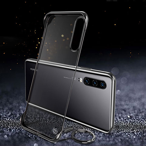 Huawei P30用ハードカバー クリスタル クリア透明 S03 ファーウェイ ブラック