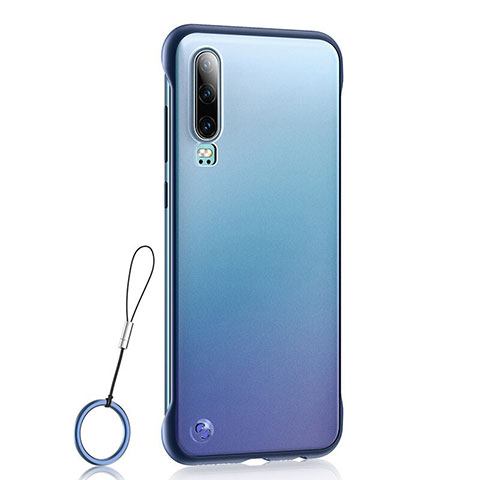 Huawei P30用ハードカバー クリスタル クリア透明 S04 ファーウェイ ネイビー