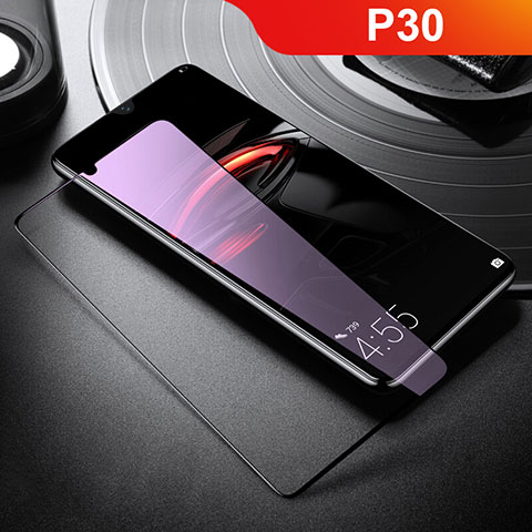 Huawei P30用強化ガラス フル液晶保護フィルム アンチグレア ブルーライト ファーウェイ ホワイト