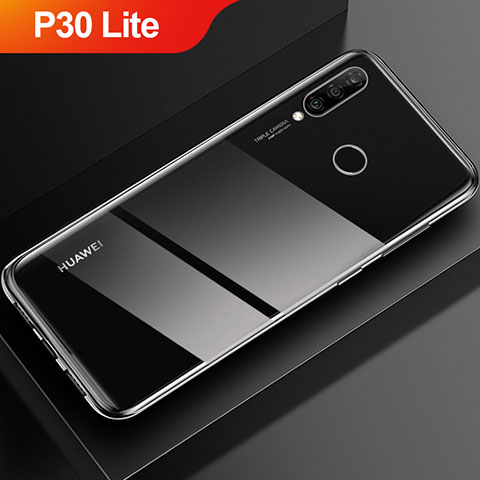Huawei P30 Lite用極薄ソフトケース シリコンケース 耐衝撃 全面保護 クリア透明 T02 ファーウェイ クリア