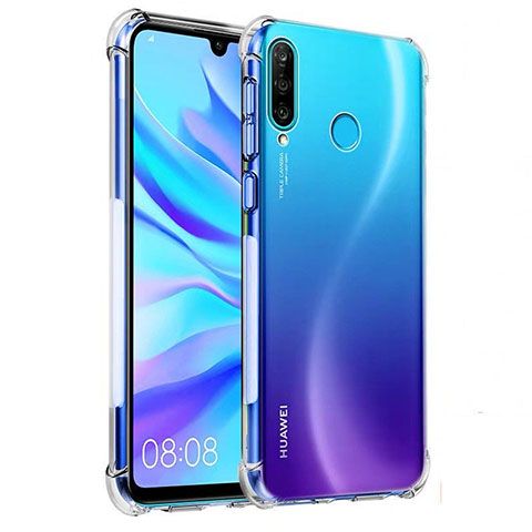 Huawei P30 Lite用極薄ソフトケース シリコンケース 耐衝撃 全面保護 クリア透明 K03 ファーウェイ クリア