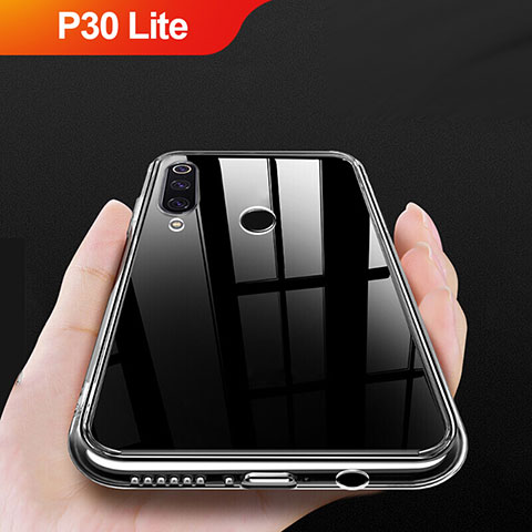 Huawei P30 Lite XL用極薄ソフトケース シリコンケース 耐衝撃 全面保護 クリア透明 カバー ファーウェイ クリア
