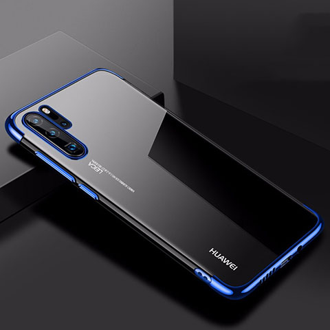 Huawei P30 Pro用極薄ソフトケース シリコンケース 耐衝撃 全面保護 クリア透明 H03 ファーウェイ ネイビー