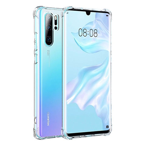 Huawei P30 Pro用極薄ソフトケース シリコンケース 耐衝撃 全面保護 クリア透明 K04 ファーウェイ クリア