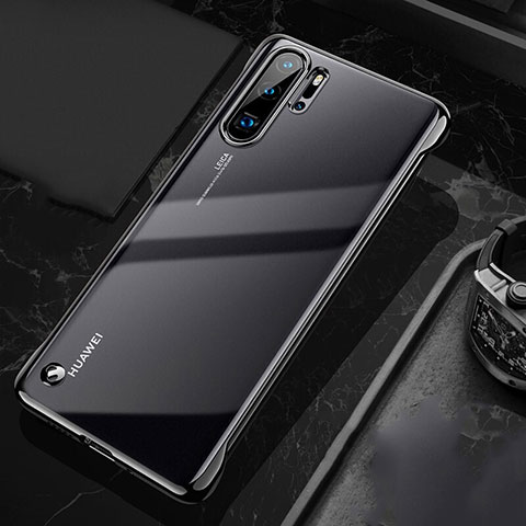 Huawei P30 Pro用ハードカバー クリスタル クリア透明 S04 ファーウェイ ブラック