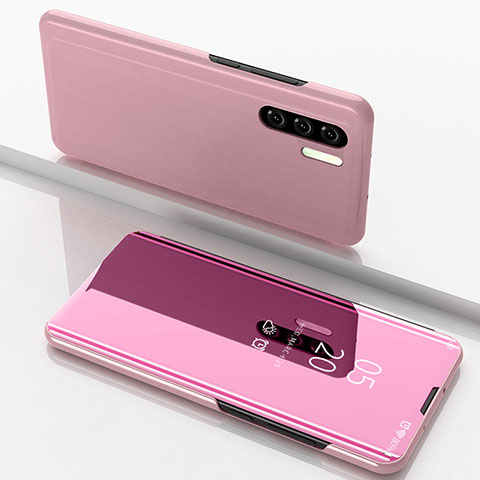 Huawei P30 Pro New Edition用手帳型 レザーケース スタンド 鏡面 カバー ファーウェイ ピンク