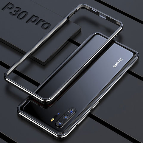 Huawei P30 Pro New Edition用ケース 高級感 手触り良い アルミメタル 製の金属製 360度 フルカバーバンパー 鏡面 カバー ファーウェイ シルバー