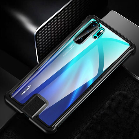 Huawei P30 Pro New Edition用ケース 高級感 手触り良い アルミメタル 製の金属製 360度 フルカバーバンパー 鏡面 カバー T04 ファーウェイ ブラック