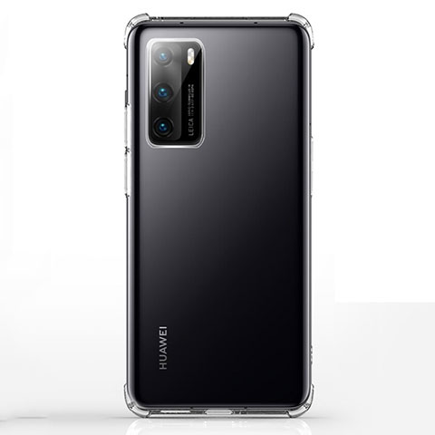 Huawei P40用極薄ソフトケース シリコンケース 耐衝撃 全面保護 クリア透明 K02 ファーウェイ クリア