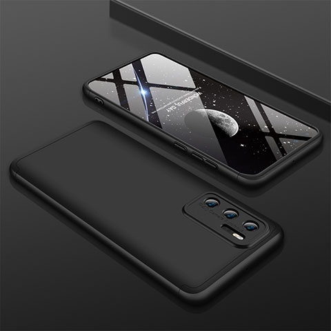 Huawei P40用ハードケース プラスチック 質感もマット 前面と背面 360度 フルカバー M02 ファーウェイ ブラック